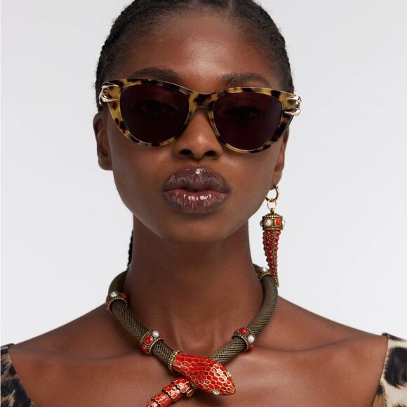 Roberto Cavalli Accessories - New! Roberto Cavalli SRC031 0777 Chic Havana Claw Sunglasses, Authentic